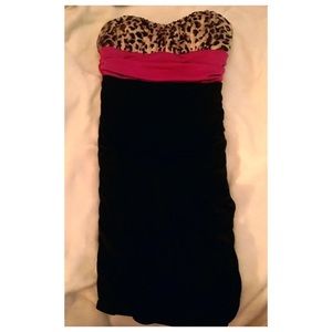 Speechless leopard print strapless dress